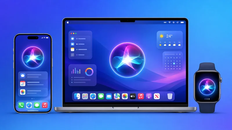 iPhone, Mac, and Apple Watch showing iOS 27 and macOS 27 Golden Gate features