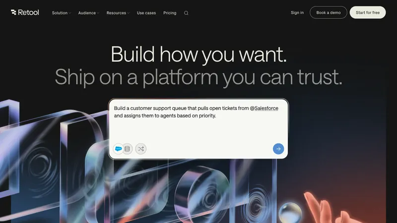 Retool website homepage screenshot