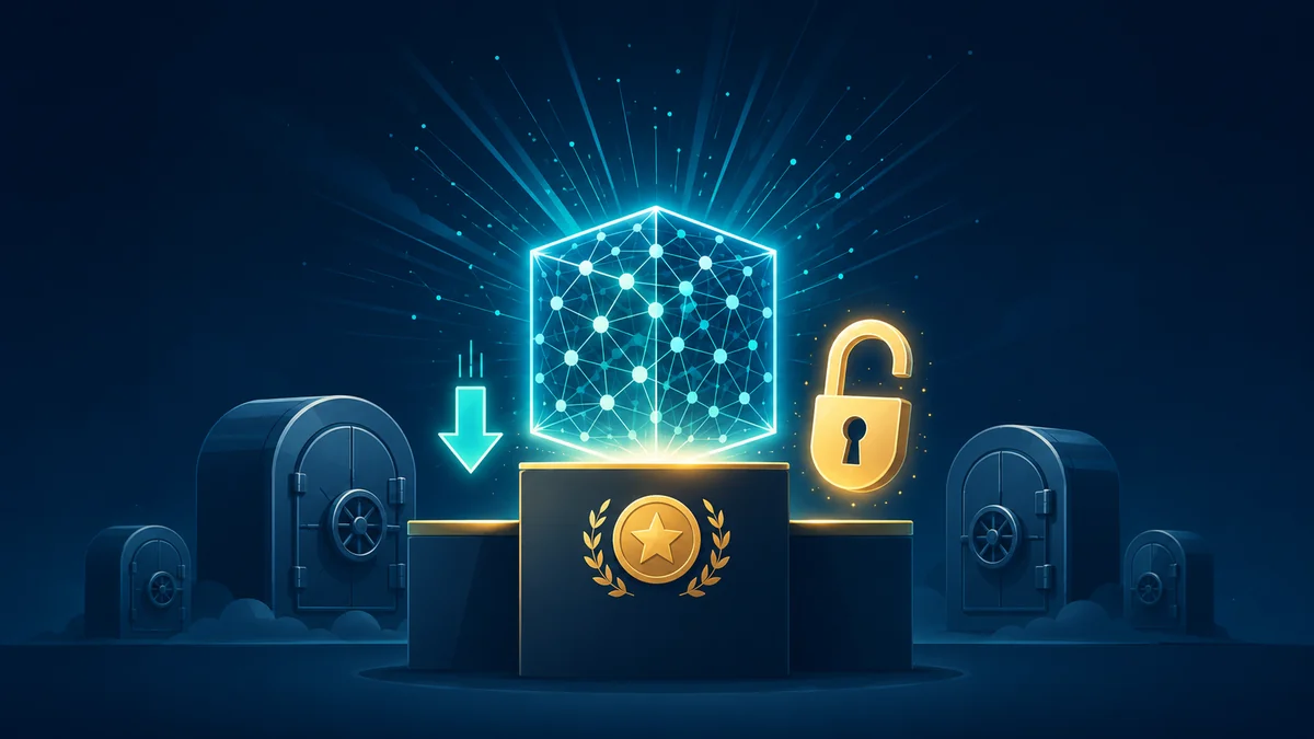 GLM-5.2: an open AI cube on a podium with an unlocked padlock