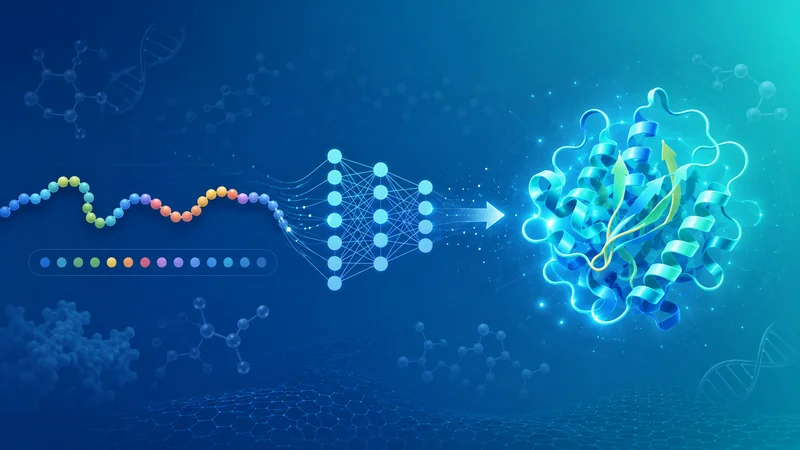 AlphaFold predicting 3D protein structures from amino-acid sequences