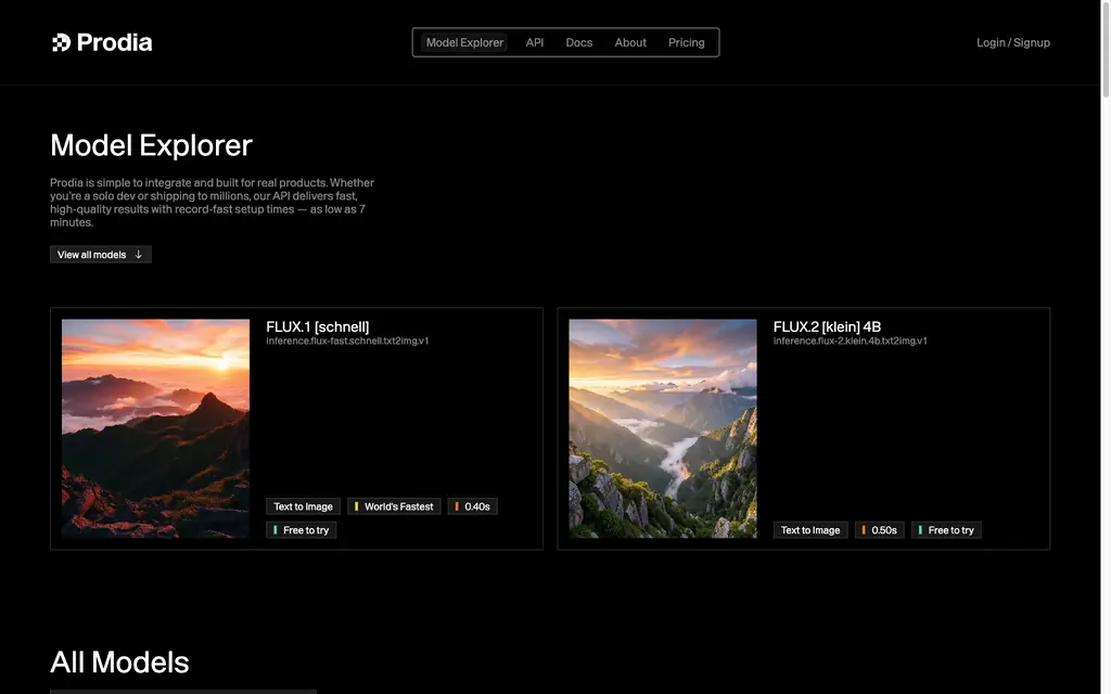prodia interface screenshot