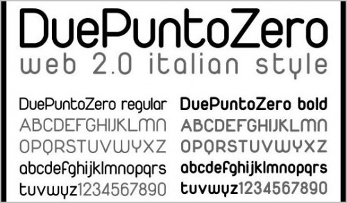 due-punto-zero free fonts