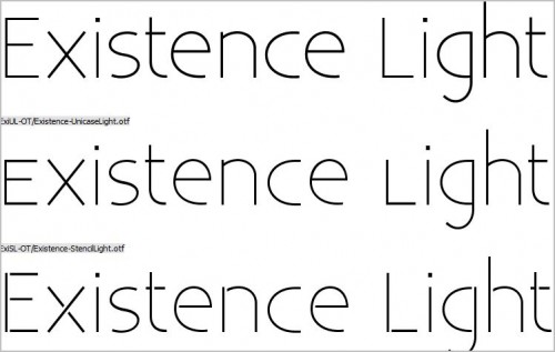 existence light free fonts