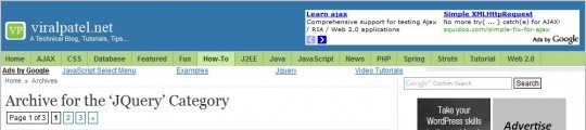 jQuery Tutorial Websites