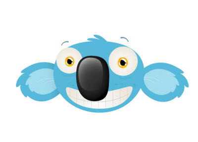 cheeky koala mascot head 35 (More) Adobe Illustrator Cartoon Character Tutorials