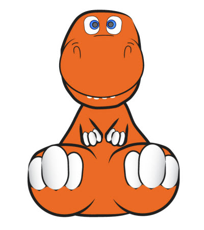 cute and cuddly vector dinosaur 35 (More) Adobe Illustrator Cartoon Character Tutorials