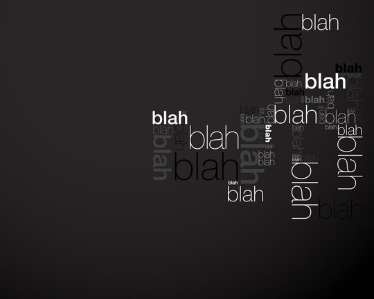 Wallpaper: lurino - blah blah blah in black