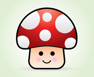 vector mushroom 35 (More) Adobe Illustrator Cartoon Character Tutorials