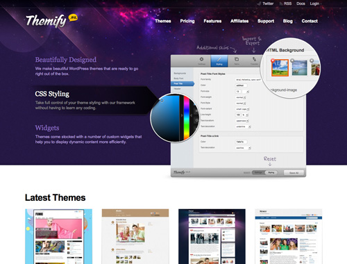 purple color websites