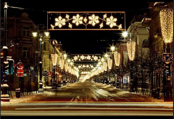 Christmas lights in Vilnius