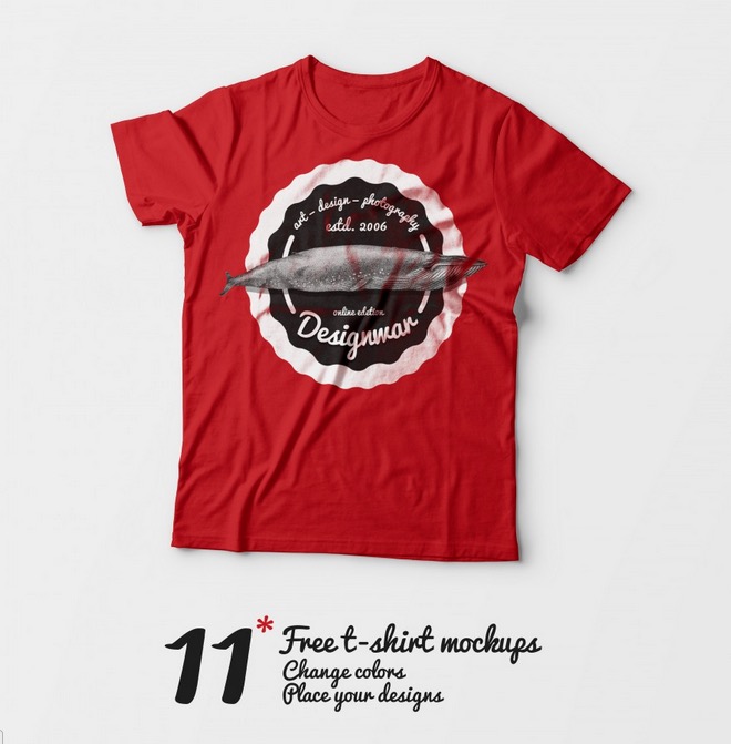 11 free best t-shirt mockup templates