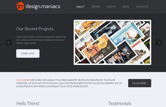 Website template for design studio