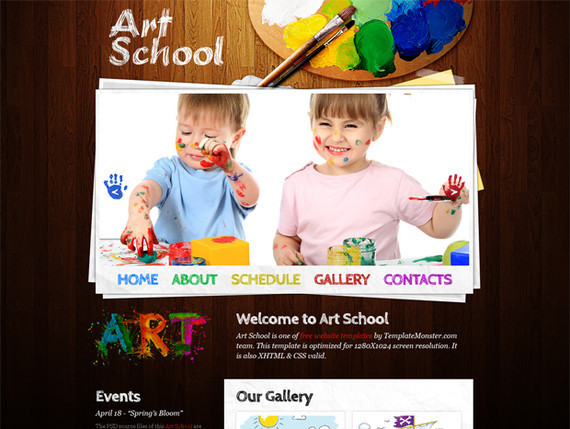 html5css3templates - Art School Template