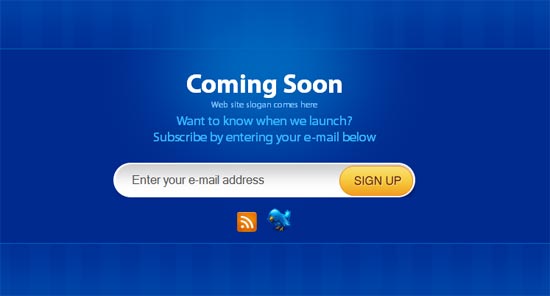 Blue Free Coming Soon Page