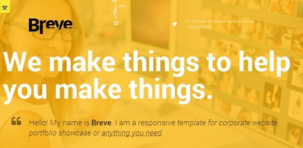 Breve Responsive Coming Soon Page