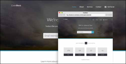 ColorBlock – Responsive Coming Soon Template