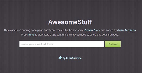 Coming Soon Page in CSS3