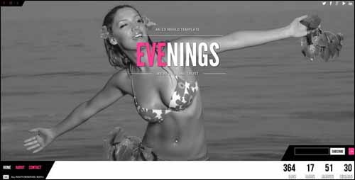 Evenings || Responsive Coming Soon Page Template
