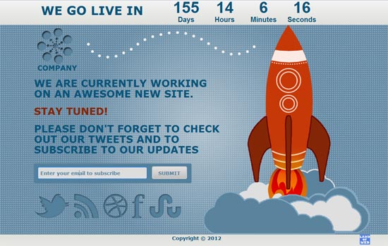 Free HTML5 CSS3 Coming Soon Page Template