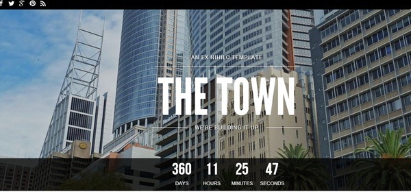 The Town || Responsive Coming Soon Page