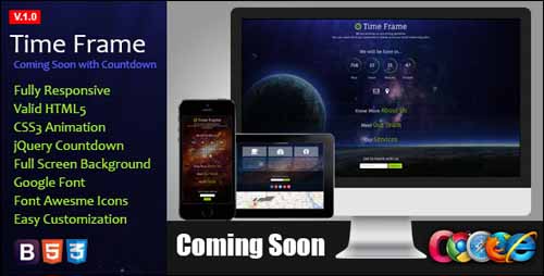 Time Frame – Responsive Coming Soon Theme