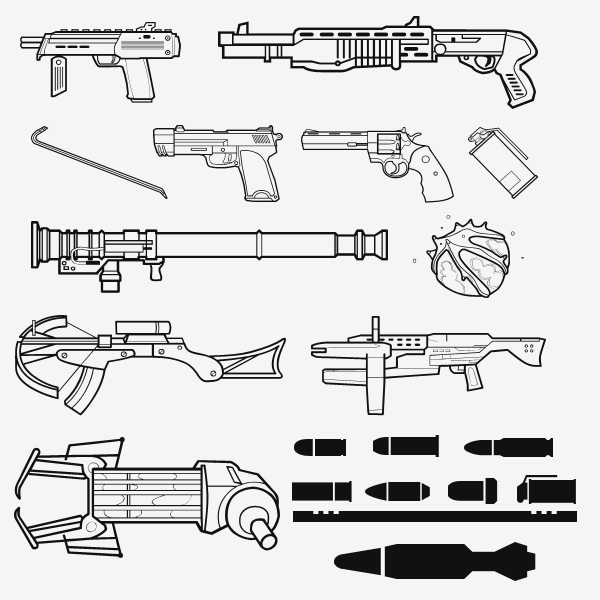 Half Life 2 Weapon Shapes