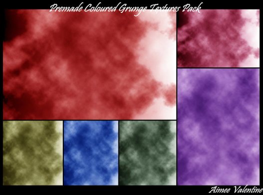 Premade Coloured Grunge Textures Pack