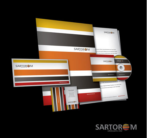 Sartorom logo + business stationery