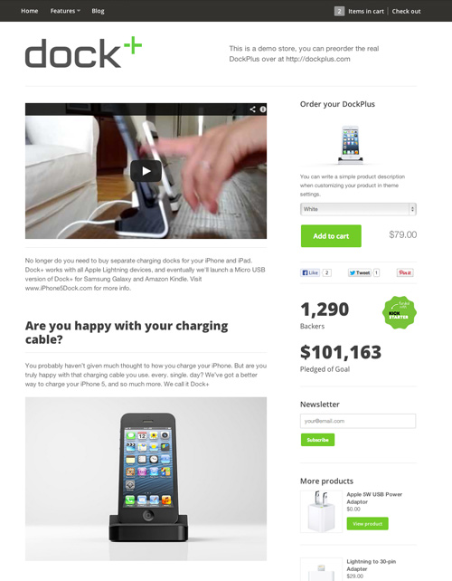Starter Ecommerce Website Template – Free Kickstand Online Store Theme