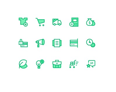 Screen Shot of Icons for E-commerce