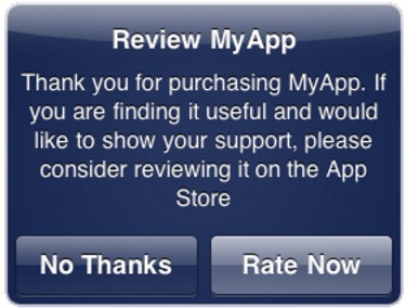 "Review Us" In-app Popups
