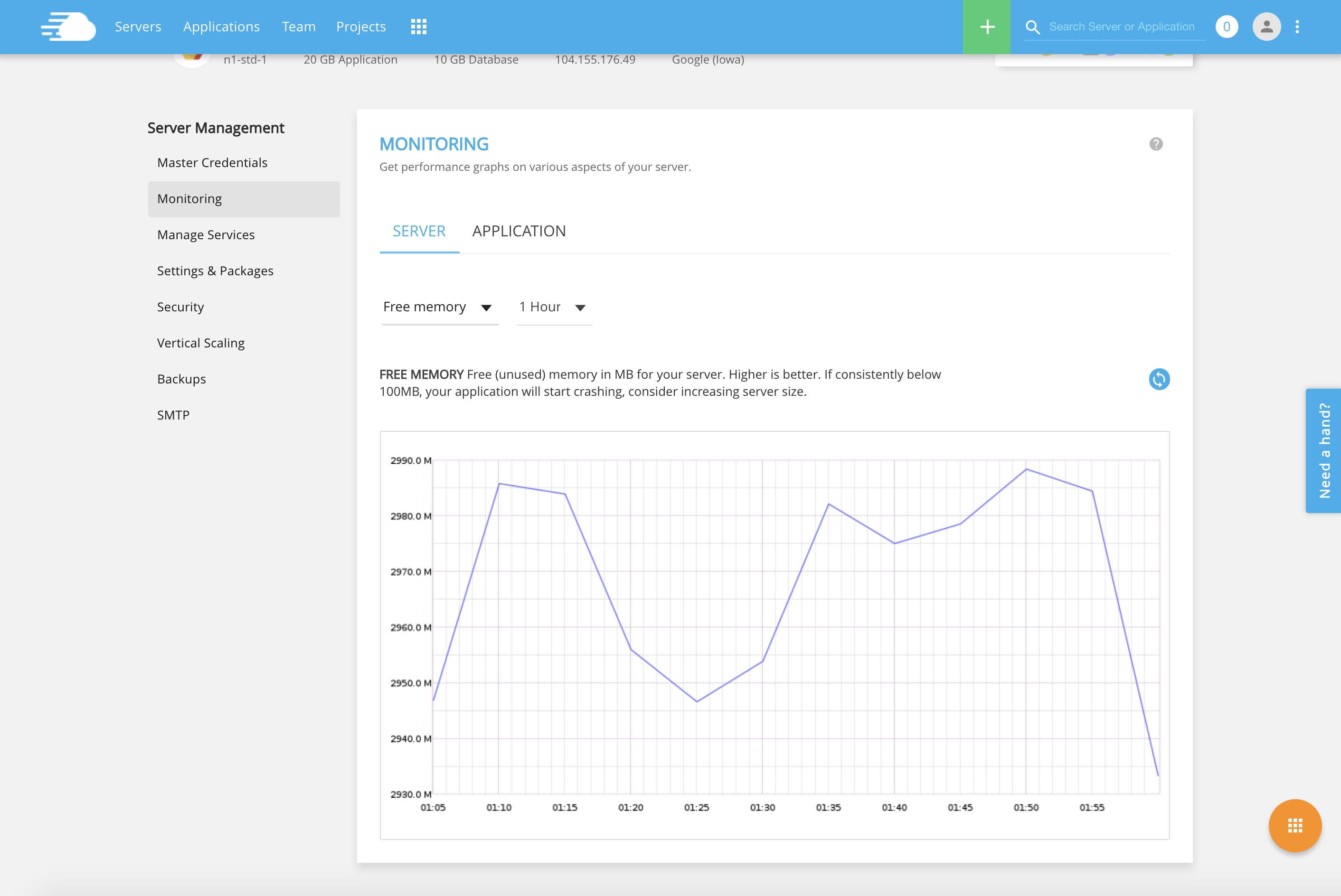 free memory monitoring