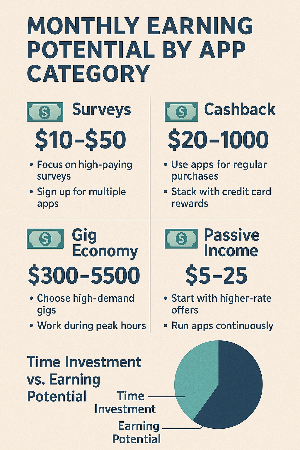 Monthly earning potential