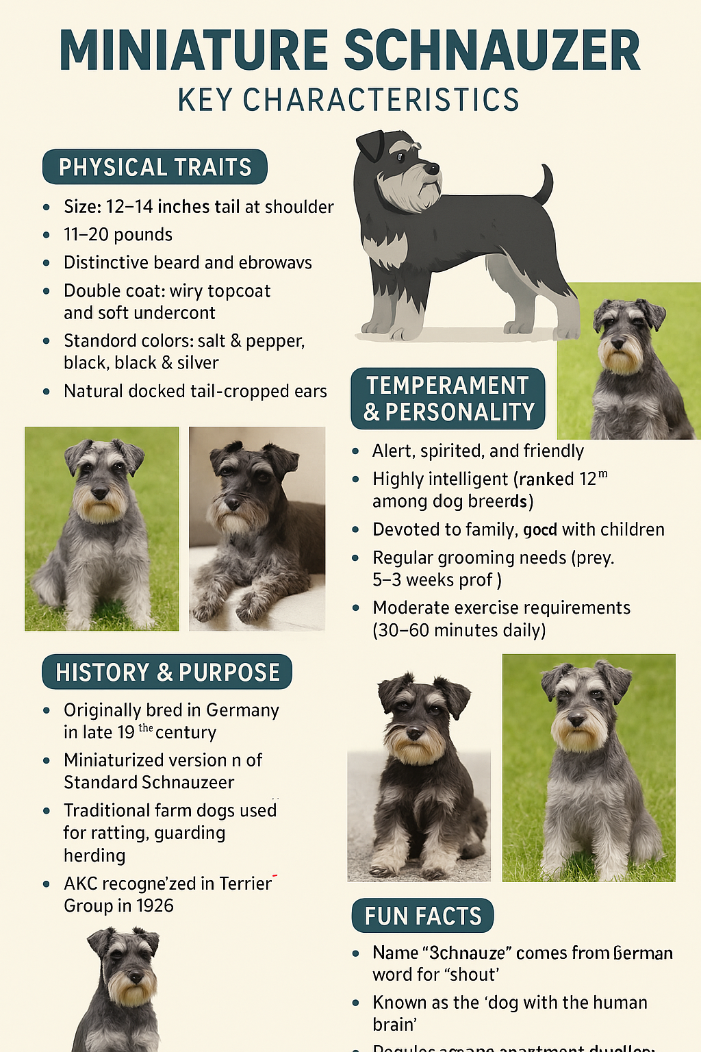 miniature schnauzer infographic