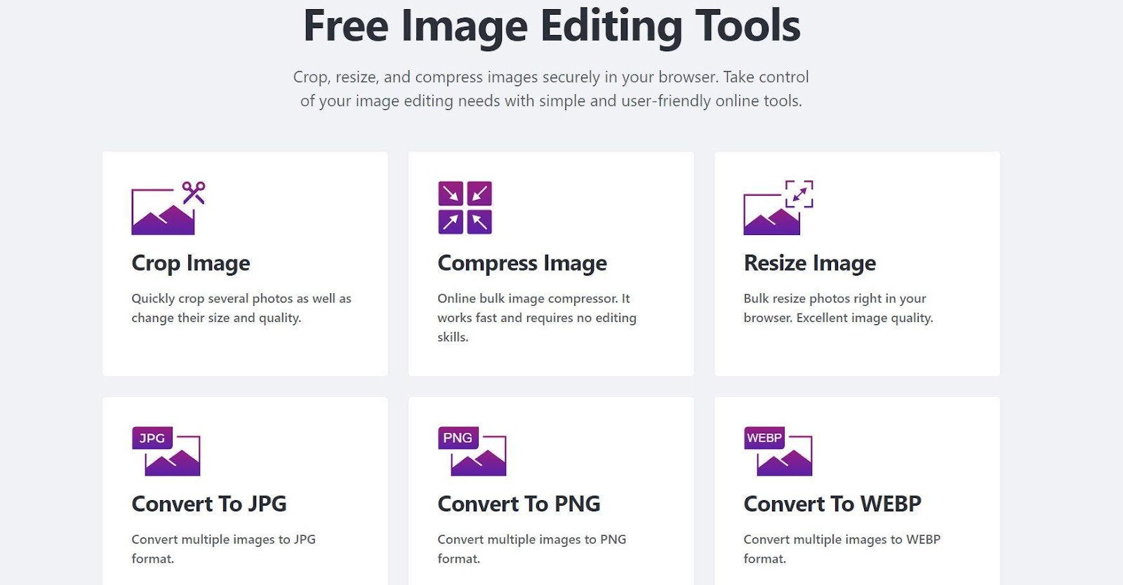 My Image Tweaker offers a set of tools for photo editing on its website