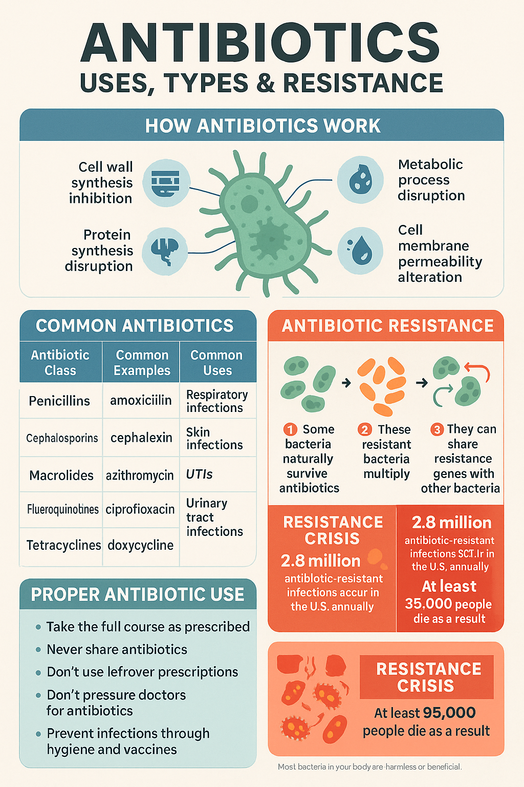Antibiotics: Uses, Types & Resistance