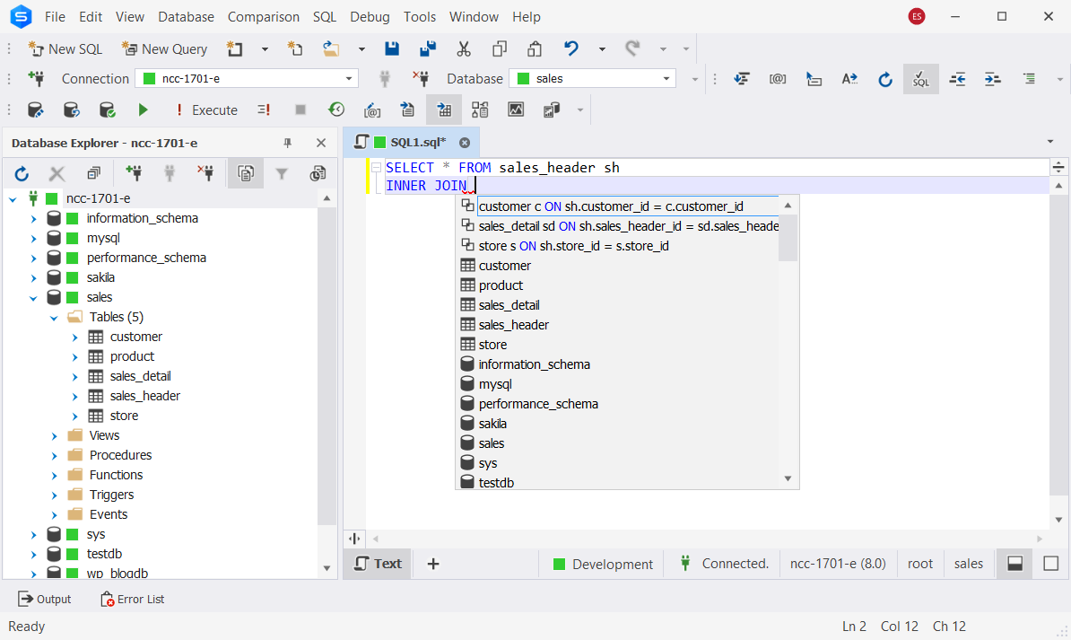 dbForge Studio for MySQL