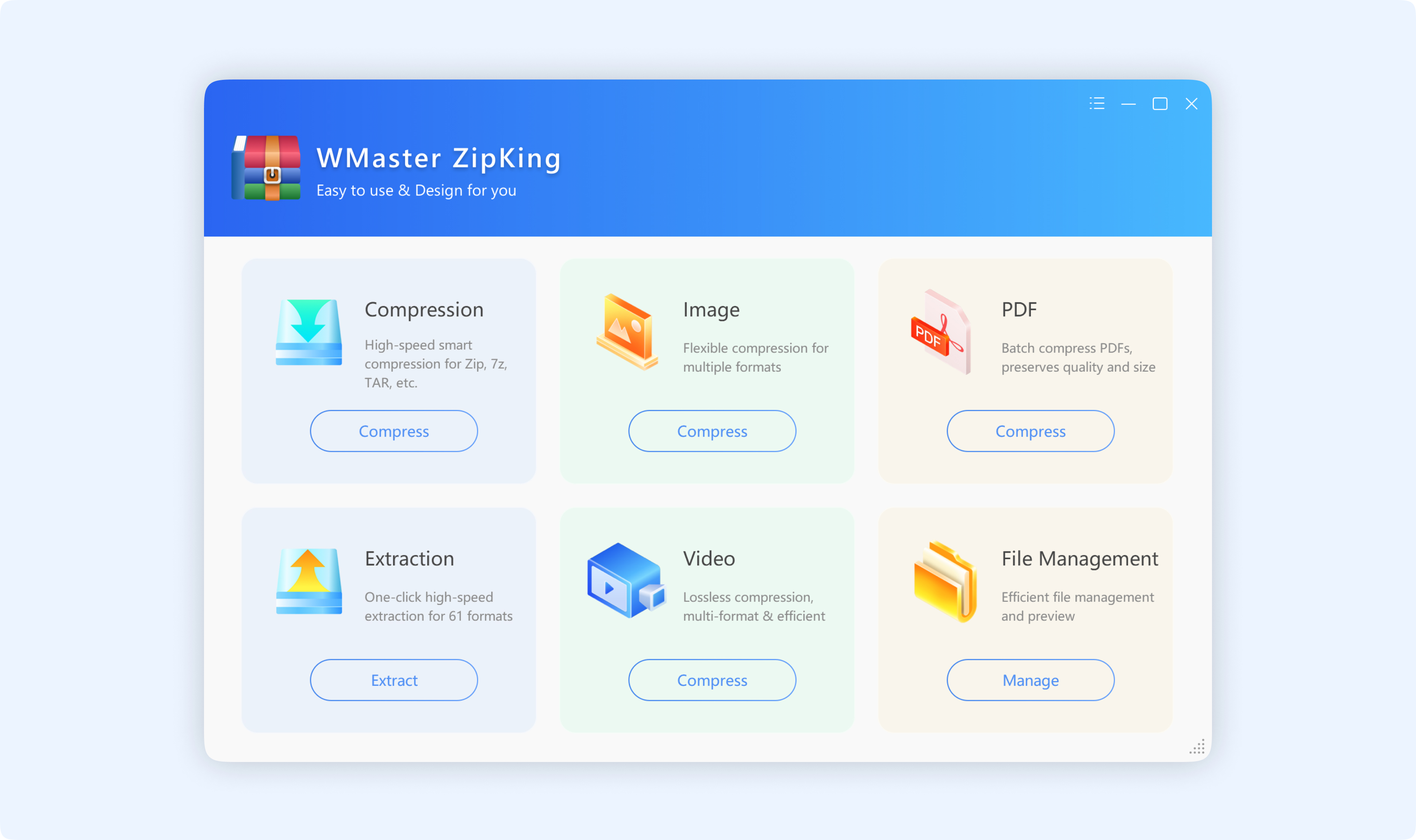WMaster ZipKing- The Free Zip Software to Compress Files &amp; Boost Productivity