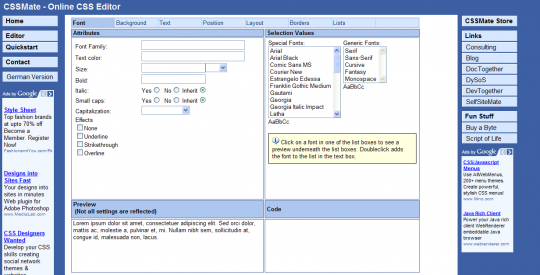 Online CSS Editors