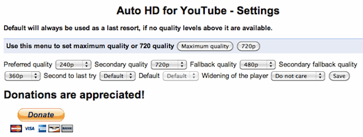 Auto HD For YouTube