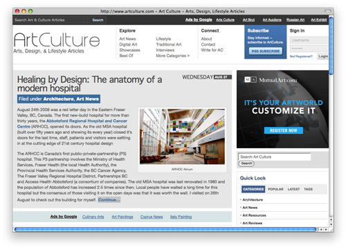 artculture 100 Nice and Beautiful Blog Designs
