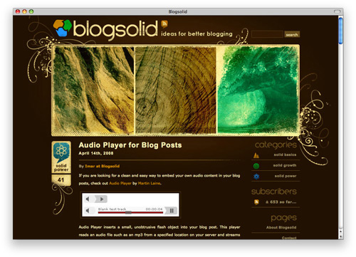 blogsolid 100 Nice and Beautiful Blog Designs