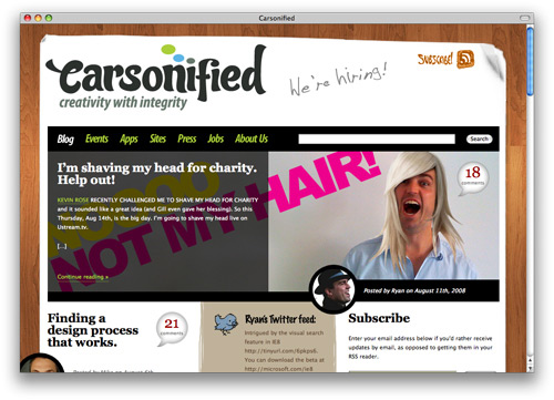 carsonified 100 Nice and Beautiful Blog Designs