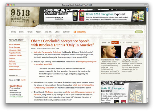 countrymusic 100 Nice and Beautiful Blog Designs