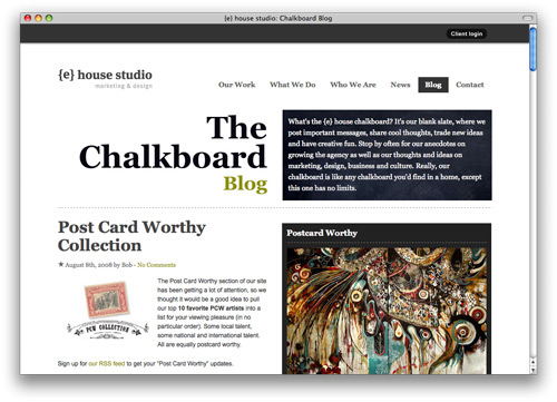 ehousetudio 100 Nice and Beautiful Blog Designs