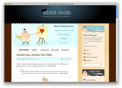 elitistsnob 100 Nice and Beautiful Blog Designs