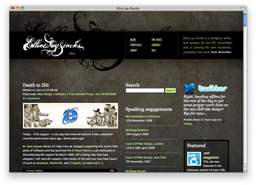 elliotjay 100 Nice and Beautiful Blog Designs
