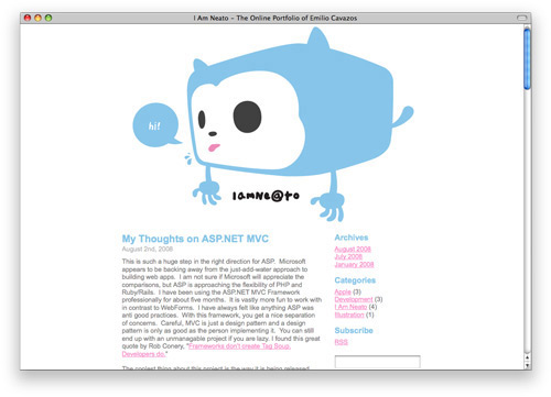 iamneato 100 Nice and Beautiful Blog Designs