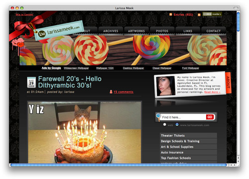 larissa 100 Nice and Beautiful Blog Designs