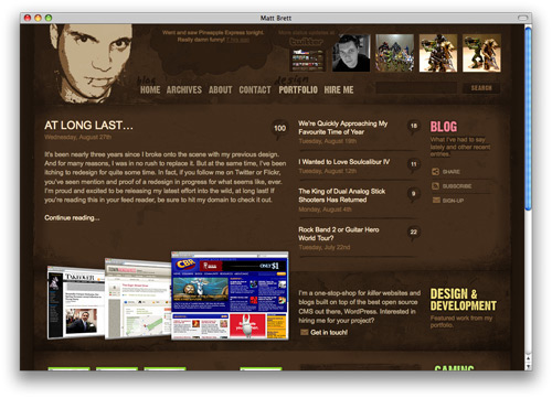 mattbrett 100 Nice and Beautiful Blog Designs